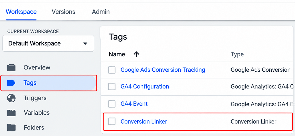 Conversion Linker
